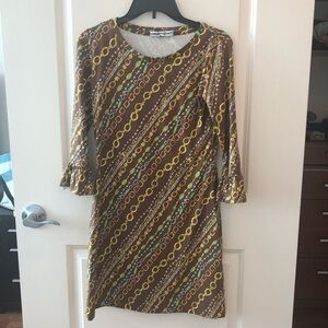 Barbara Gerwit Nylon Spandex Dress Round Neck